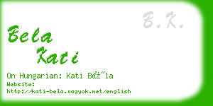 bela kati business card